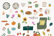 Cozy Autumn days Cottagecore Clipart, an Object Graphic by Essentially Nomadic (Thumbnail 4 of 10)