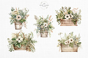 Watercolor Rustic Planters, a Decorative Illustration by The Twin Lakes Studio (Thumbnail 5 of 5)