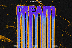 Dreamy Melt Text Effect PSD, a Layer Style Add-On by Imamul001