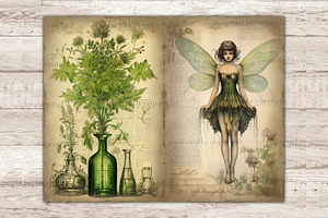 Absinthe Junk Journal Pages