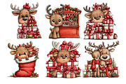 Whimsical Christmas Reindeer PNG, a Seasonal Illustration by Nicolle's Colorful Art (Thumbnail 6 of 6)