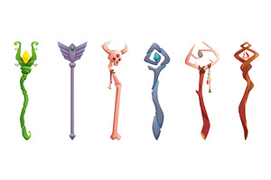 Wizard stuff. Wooden stick with glow, an Illustration by Onyx