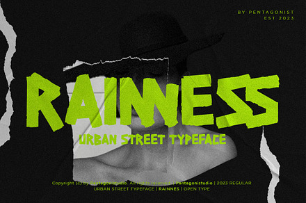 Rainness | Urban Font, a Handwritten Font by Pentagonistudio