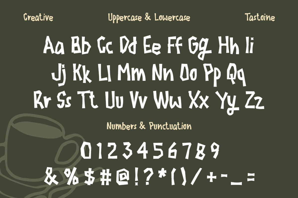 Tastoine, a Sans Serif Font by Pinisi ART (Photo 2 of 10)