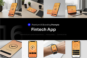 Fintech App AI Prompt, a Business Photo by cidcud_graphic