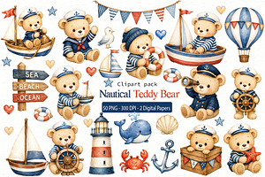 Nautical Teddy Bear Clipart