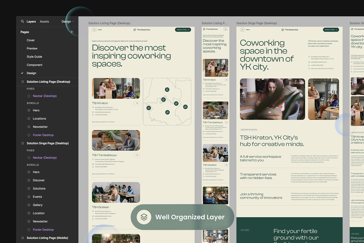 Coworking Space Locations Page, a Websites & App Template by SLAB! Design (Photo 3 of 6)