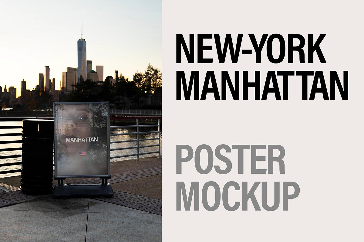 Poster Mockup in Manhattan, New York, an Advertising Mockup by Brandacle Mockups (Photo 5 of 7)