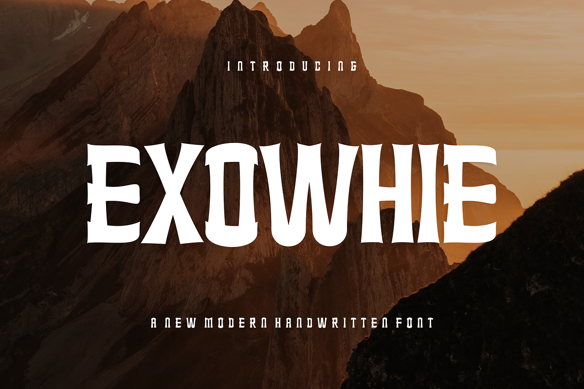 Exowhie - Font, a Handwritten Font by artchiles_design (Photo 1 of 5)