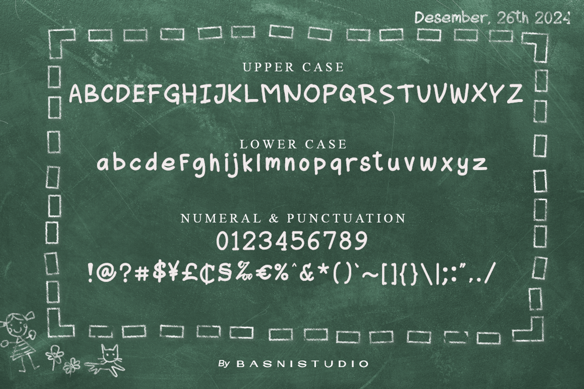 Hello World Chalk Font, a Handwritten Font by Basnistudio (Photo 5 of 6)