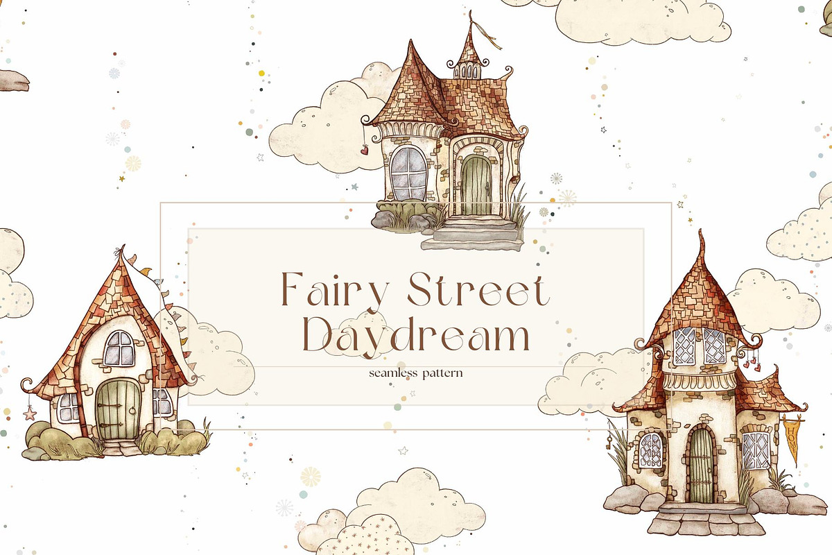 Fairy Street Daydream Pattern, a Pattern Graphic by MouseGrey (Photo 1 of 9)
