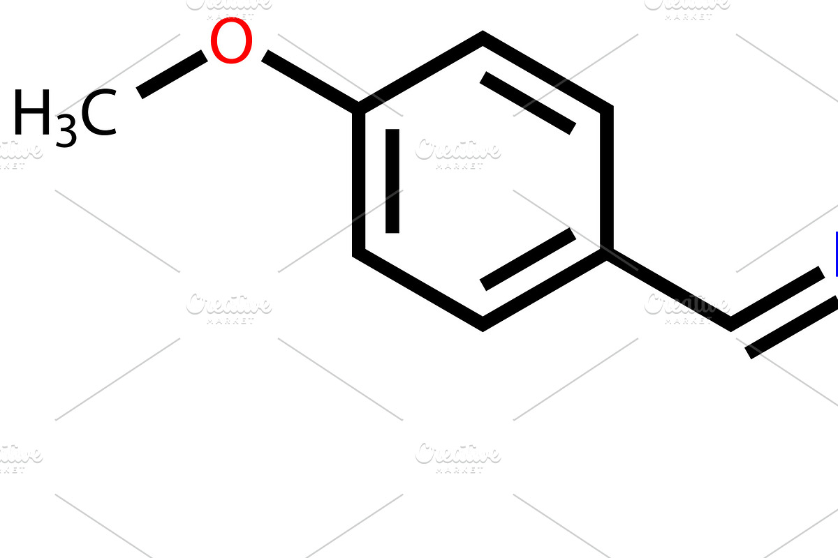 MBBA, a liquid crystal molecule, an Illustration by Leonid Andronov