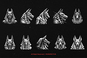 10 Bundle Dark Art Egypt Anubis, an Illustration by Morspective (Thumbnail 6 of 7)