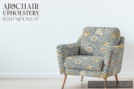 Armchair Upholstery Mockup, a Product Mockup by mock-ups