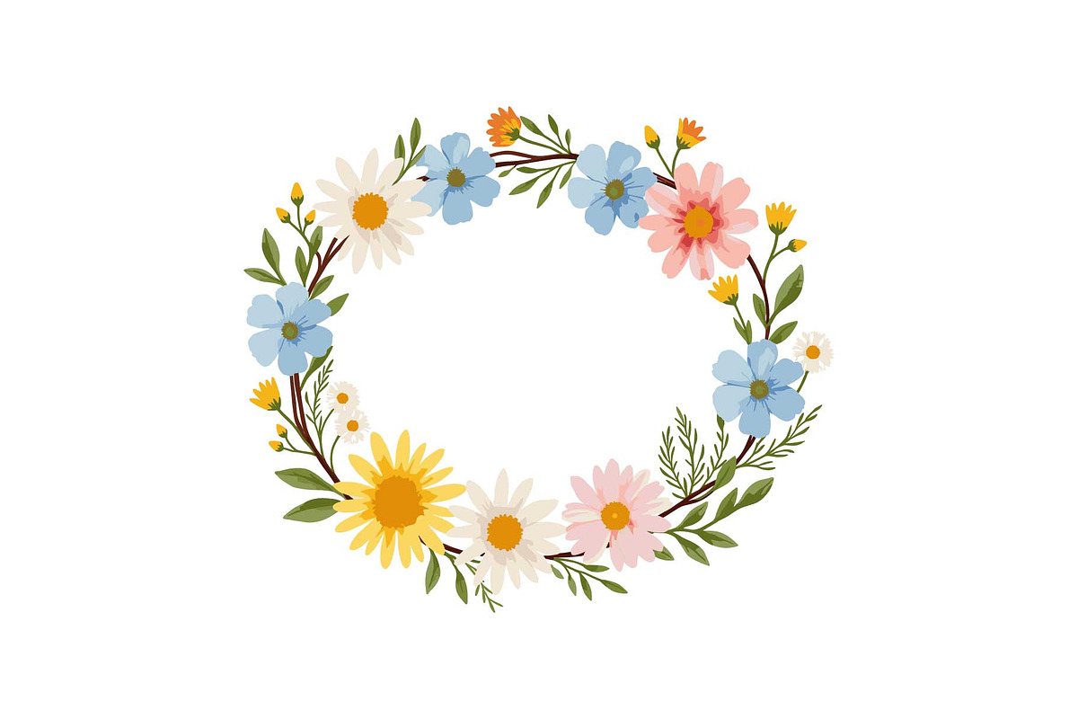 Spring Floral Wreath SVG Bundle, a Graphic by Gfx_Store (Photo 9 of 13)
