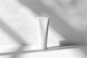 Blank cosmetic tube on white background, a Beauty & Fashion Photo by AlyaAnd