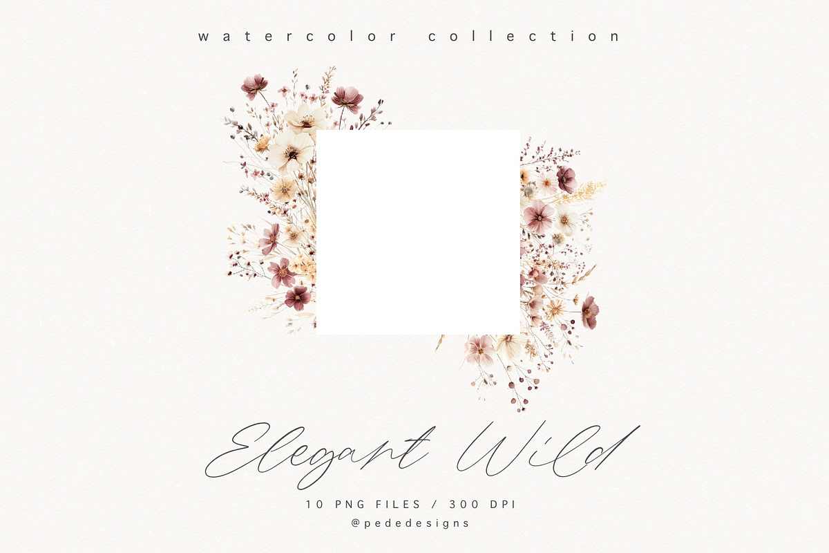 Elegant Wild Flowers, a Decorative Illustration by PeDe Designs (Photo 3 of 8)