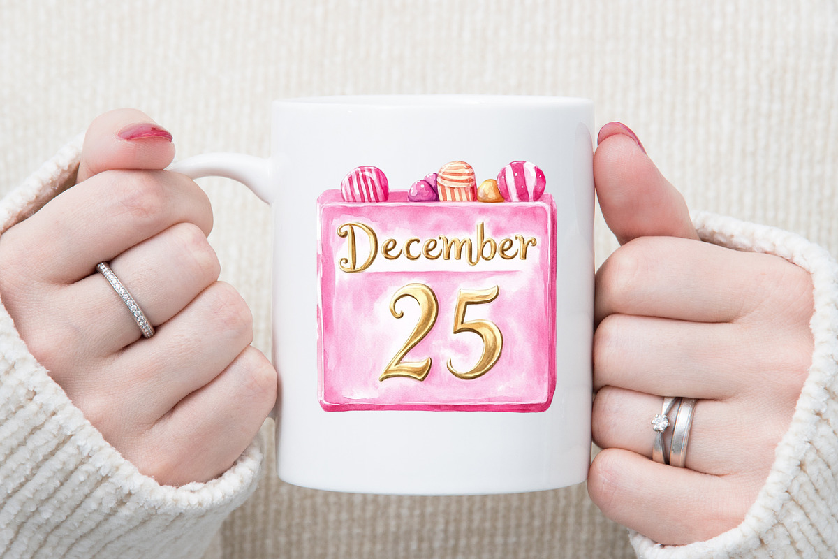 Preppy Pink Christmas Clipart Png, an Illustration by Sublimation Artist (Photo 5 of 6)