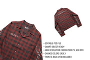 Vintage Flanel Cropped Mockup PSD, a Shirt Mockup by std.badboy (Thumbnail 4 of 4)