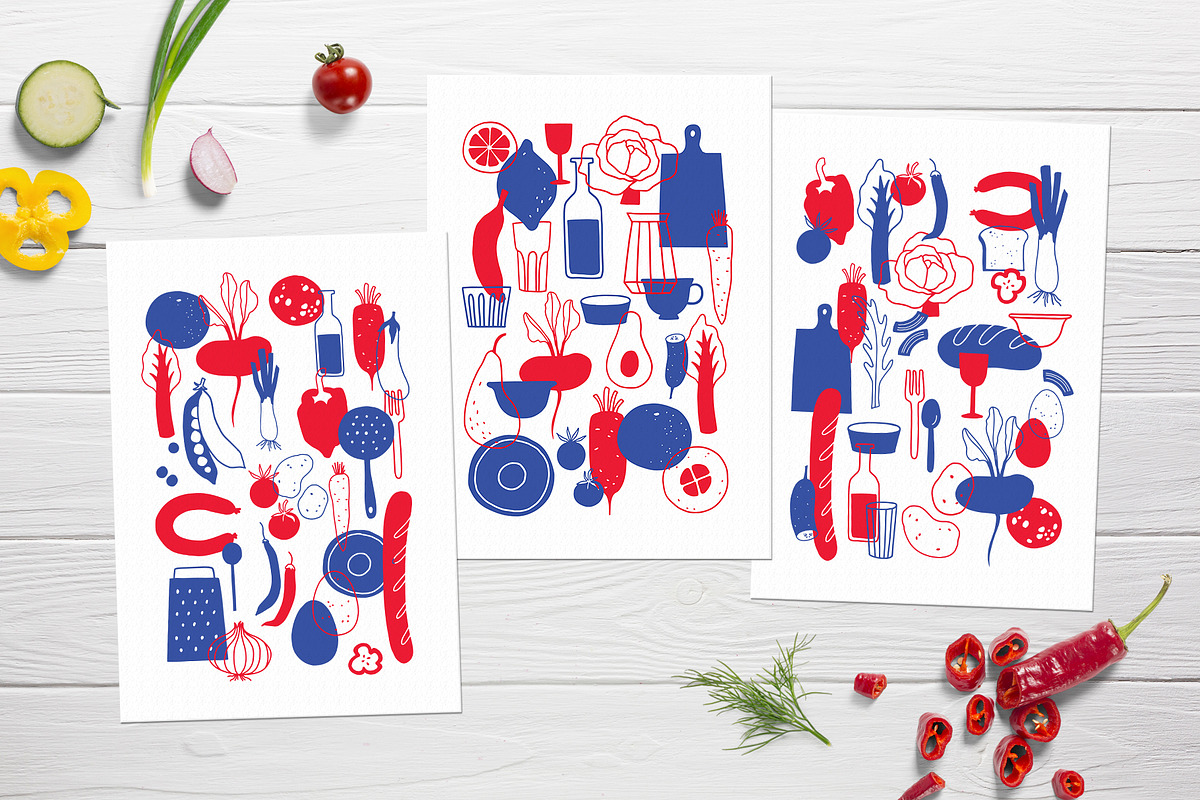 K I T C H E N graphic collection, a Decorative Illustration by Katerina Osa (Photo 2 of 10)