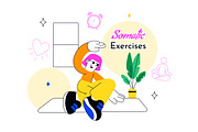10 Somatic Exercises Illustration, a Person Illustration by denayunebgt (Thumbnail 4 of 4)