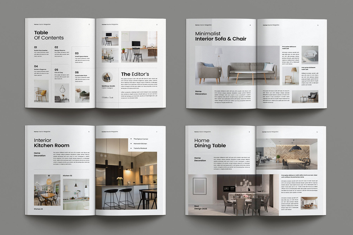 Interior Design Magazine Template, a Magazine Template by Seeing-art (Photo 10 of 11)