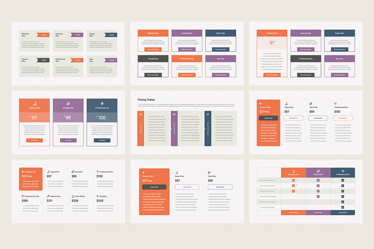 Pricing Tables PowerPoint Templates, a Presentation Template by HiSlide.io (Photo 3 of 5)