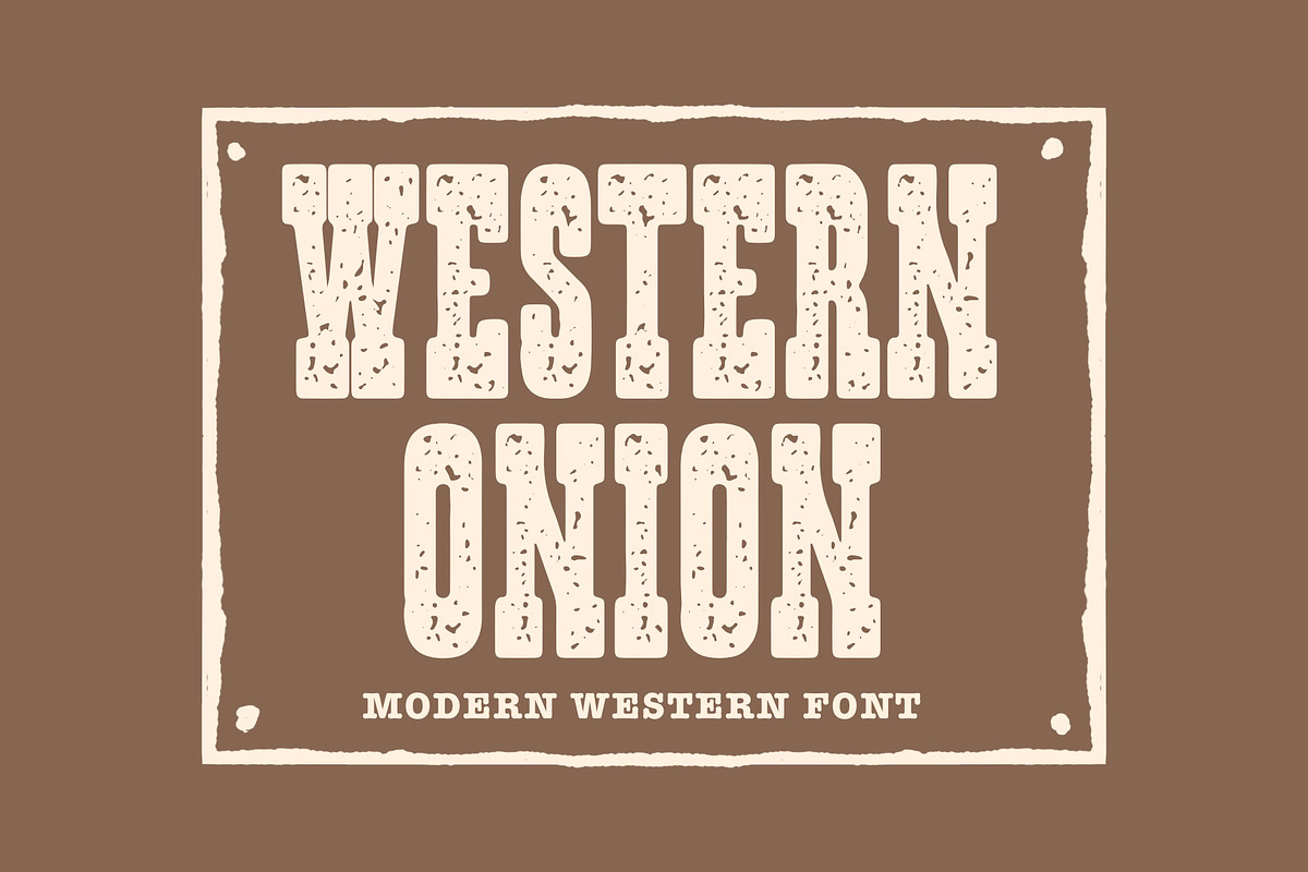 Western Onion Font - Serif Font, a Serif Font by ariodsgn (Photo 1 of 9)