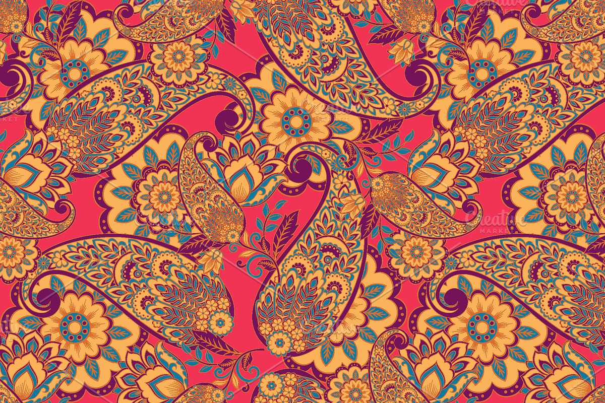 Beautiful paisley seamless pattern, a Pattern Graphic by antalogiya (Photo 5 of 7)