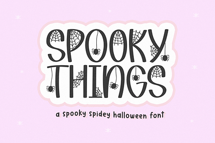 Spooky Things | Spider Web Font, a Handwritten Font by KA Designs