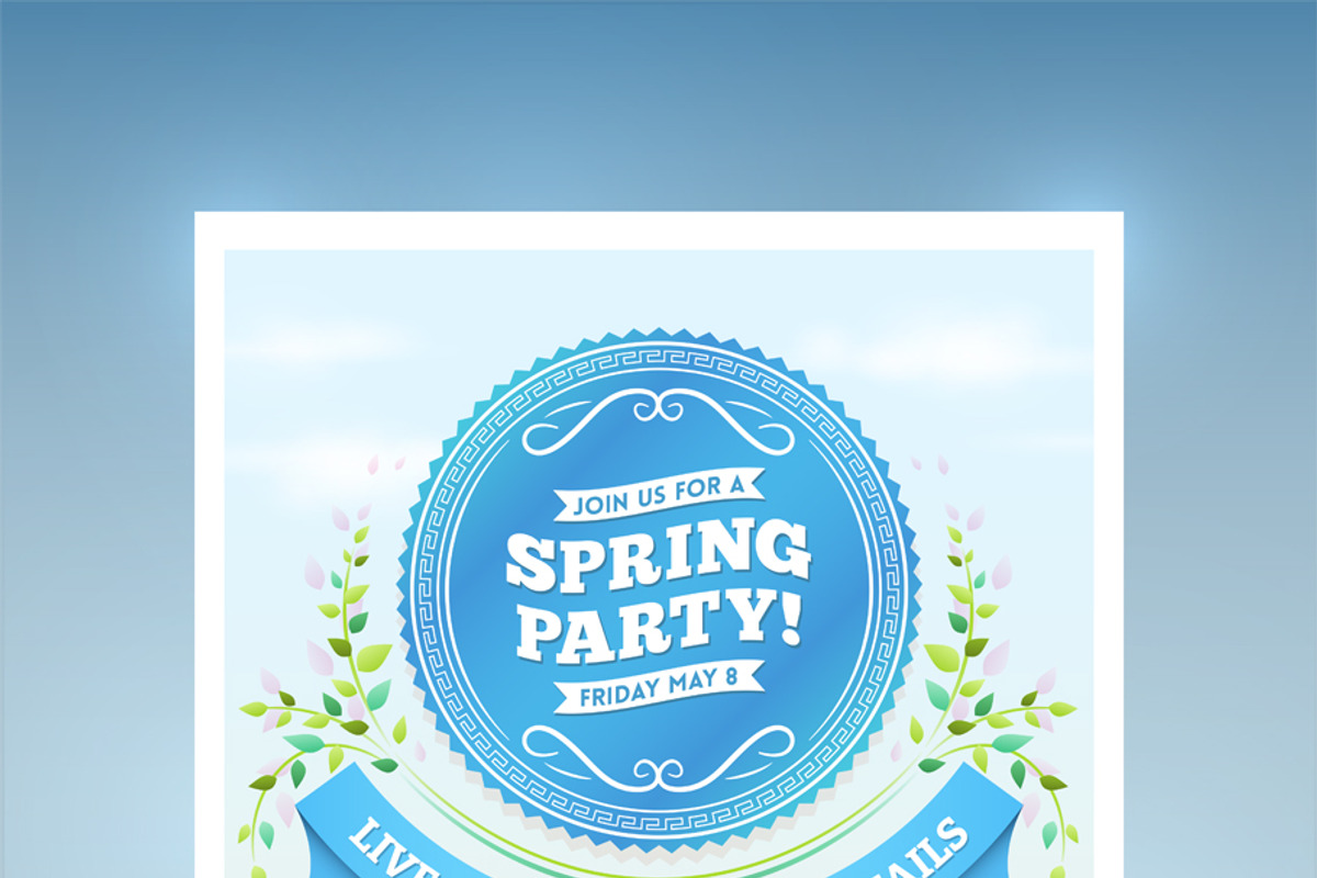 Spring Party Invitation, an Invitation Template by Mera Pixels (Photo 2 of 3)
