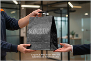 Bag Mockup During Food Delivery PSD, a Packaging Mockup by Bruno's Shop (Thumbnail 2 of 4)