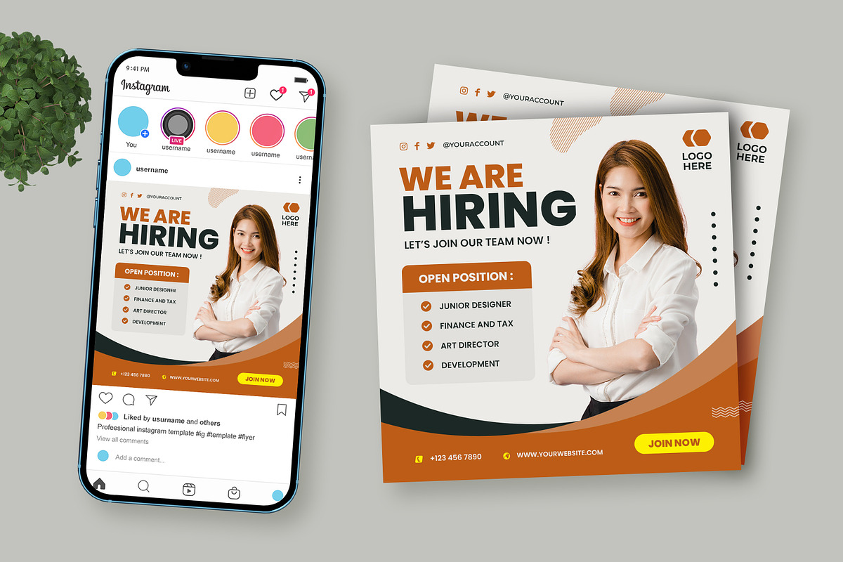 We're Hiring Social Media Template, a Social Media Template by Boostock