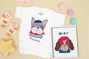 Cute French Dogs vector collection, an Animal Illustration by Irina Ostapenko (Thumbnail 3 of 8)