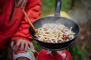 Outdoor Cooking Lard and Onion on Camping Stove, a Food & Drink Photo by Red Hot Chili Pepper Shop