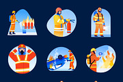 Firefighter Illustration Art Set, a Person Illustration by Brickclay (Thumbnail 8 of 9)