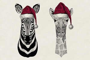 CHRISTMAS Animals Prints Collection