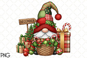 Christmas Gnome PNG, an Illustration by Black Bird Studio (Thumbnail 1 of 4)