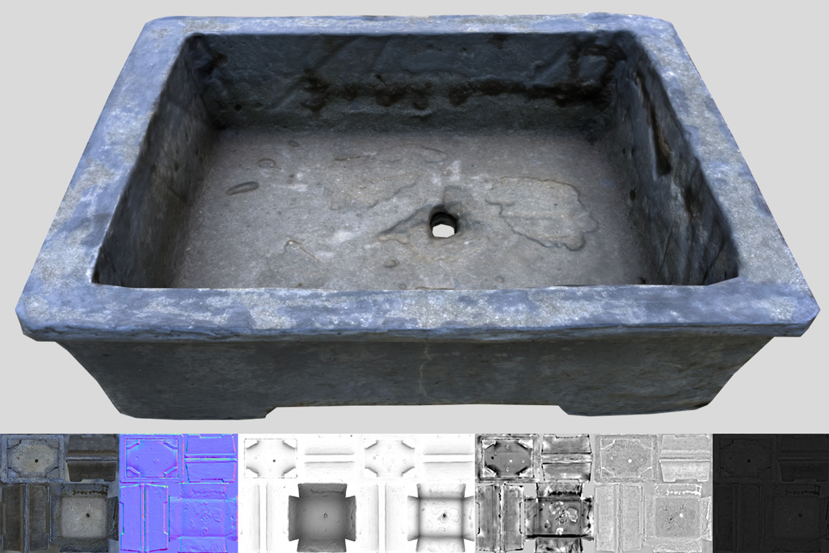 Cement Bonsai Pot, an Object 3D Model by Beatheart Creative Studio (Photo 3 of 7)