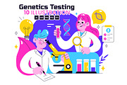 10 Genetics Testing Illustration, a Person Illustration by denayunebgt (Thumbnail 1 of 4)