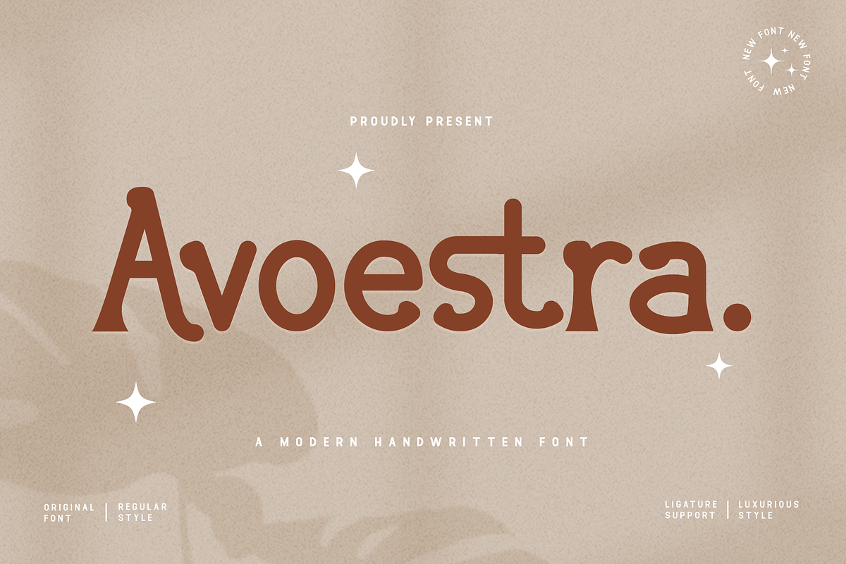 Avoestra - Modern Handwritten Font, a Handwritten Font by overlaytemplates (Photo 1 of 5)