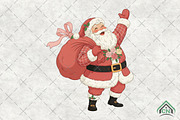 Faux Embroidery Joyful Santa Claus, an Illustration by Craft Nest (Thumbnail 1 of 6)