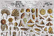 Native American Cartoon Objects Set, an Object Graphic by BALABOLKA (Thumbnail 2 of 3)