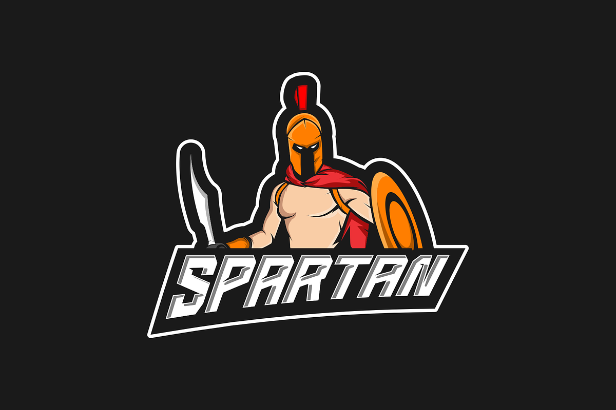 Spartan Mascot Esports Logo Vector, a Branding & Logo Template by Jhon.aburame