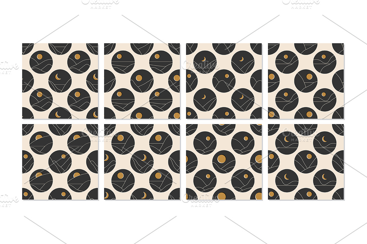 16 Abstract Sun and Mountain Prints, a Background Graphic by C Design Studio (Photo 6 of 9)