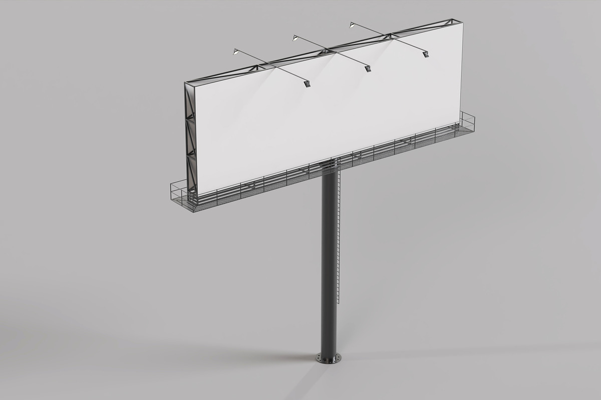 Wide outdoor billboard 3d model, an Environmental 3D Model by Art's and patterns (Photo 1 of 6)