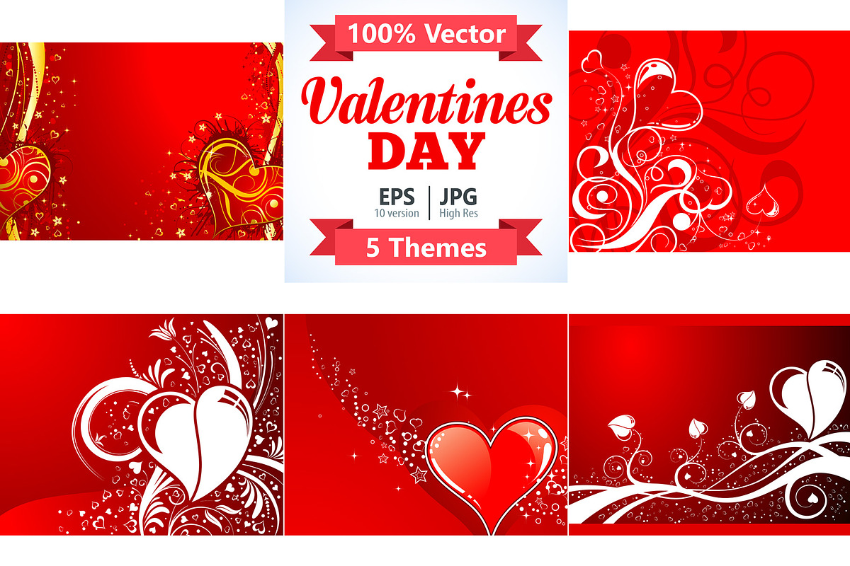 Happy Valentines Day Concepts, a Decorative Illustration by TAlex (Photo 1 of 6)