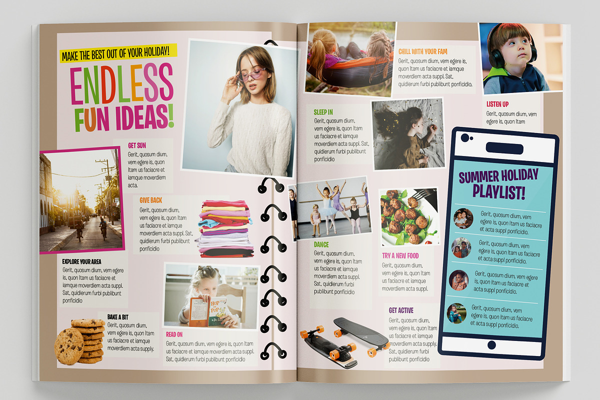 Kids Magazine Template, a Magazine Template by Red Cactus Creative (Photo 4 of 20)