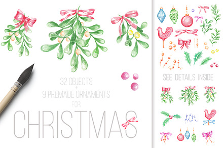 Christmas and New Year elements set