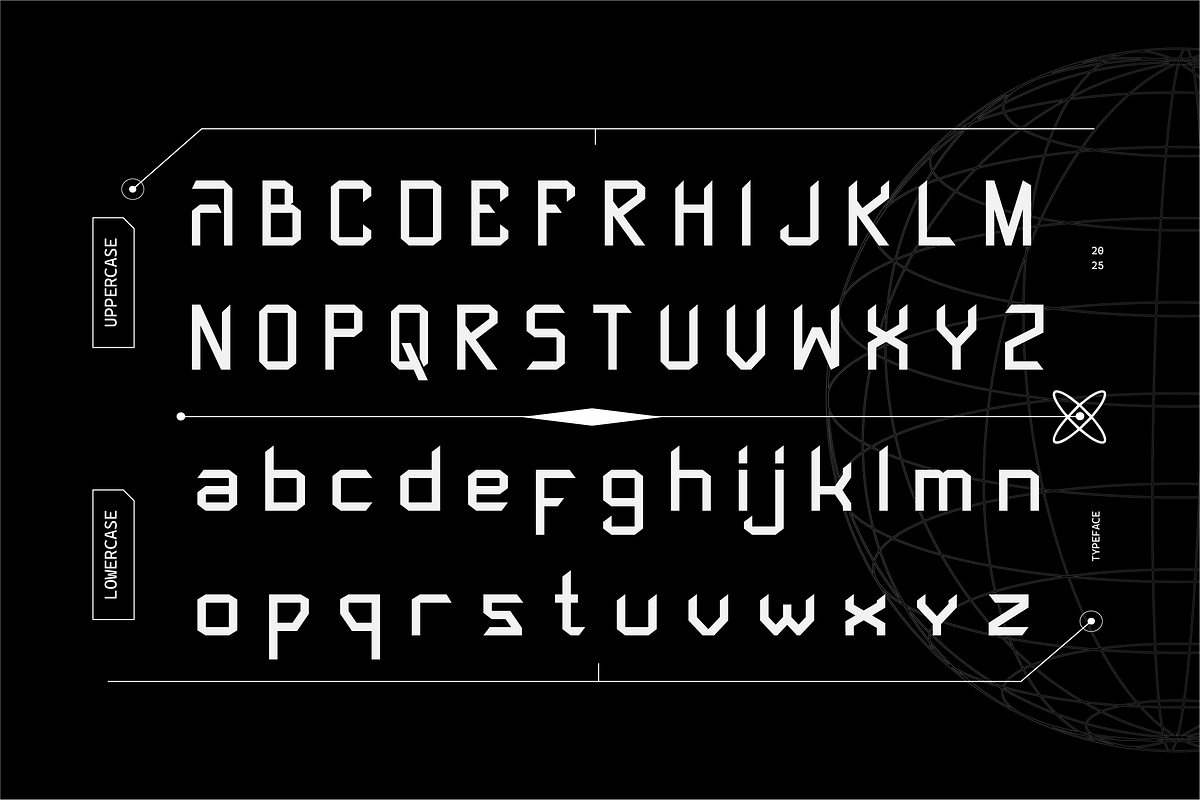 VB Horen - Futuristic Display Font, a Sans Serif Font by VALIANTBROTHA (Photo 2 of 11)